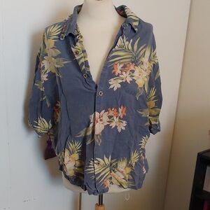 Jamaica Jaxx Blue Floral Men's Shirt
